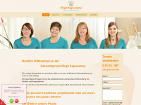 zahnaerztin-kapocsanyi.de Webseite Vorschau