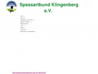 spessartbund-klingenberg.de Webseite Vorschau