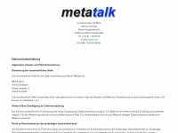 metatalk.de Webseite Vorschau