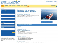 transcamion.de Webseite Vorschau