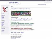 eurothrowers.org Webseite Vorschau