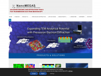 nanomegas.com Webseite Vorschau