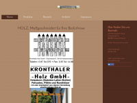 kronthaler-holz.de Webseite Vorschau