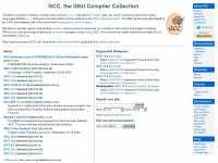 gcc.gnu.org Webseite Vorschau