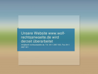 wolf-anwaltskanzlei.de Webseite Vorschau