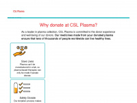 cslplasma.com Webseite Vorschau