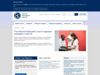 osteopathy.org.uk Webseite Vorschau