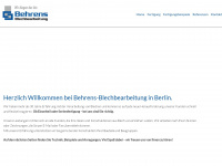 behrens-blech.de Webseite Vorschau