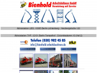 bienhold-arbeitsbuehnen.de Webseite Vorschau