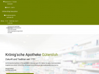 kroenigsche-apotheke.de Webseite Vorschau