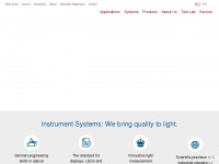 instrumentsystems.com Webseite Vorschau