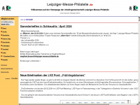 leipziger-messe-philatelie.de Webseite Vorschau