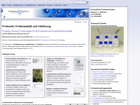proteomefactory.de Webseite Vorschau