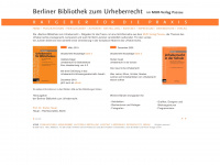 berliner-bibliothek.de Webseite Vorschau
