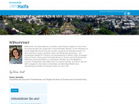 uni-haifa.de Webseite Vorschau