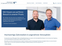 zahnarztpraxis-k82.de Webseite Vorschau