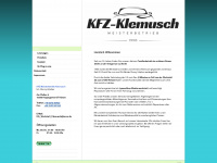 kfz-meisterbetrieb-klemusch.de Webseite Vorschau