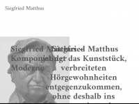 siegfried-matthus.de Webseite Vorschau