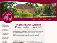 wassermuehle-gollmitz.de Webseite Vorschau