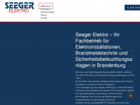 seeger-elektro.com Webseite Vorschau