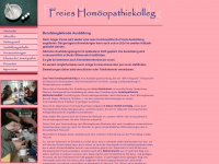 freieshomoeopathiekolleg.de Webseite Vorschau