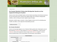 hamster-infos.de Webseite Vorschau
