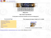 hofmann-int.de Webseite Vorschau