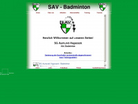 sav-badminton.de Webseite Vorschau
