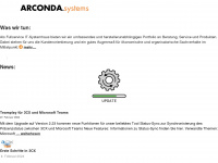arconda.ag Webseite Vorschau