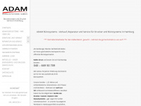 adam-buerosysteme.de Webseite Vorschau