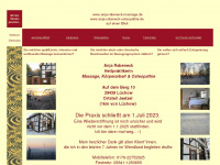 anja-rabeneck-massage.de Webseite Vorschau