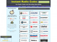 instant-radio-codes.com Webseite Vorschau