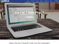 fax.de Webseite Vorschau