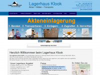 lagerhaus-klook.de Webseite Vorschau