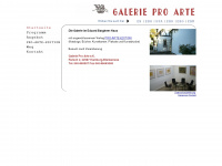galerie-pro-arte.de Webseite Vorschau