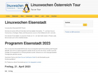 linuxwochen.at Webseite Vorschau
