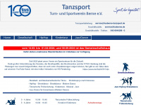 tusberne-tanzsport.de Webseite Vorschau