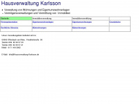 hausverwaltung-karlsson.de Webseite Vorschau