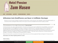 pension-zum-hasen.de Webseite Vorschau
