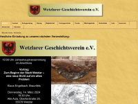 wetzlarer-geschichtsverein.de Webseite Vorschau