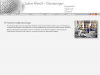 sabine-albrecht-uebersetzungen.de Webseite Vorschau