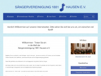 saengervereinigung-hausen.de Webseite Vorschau