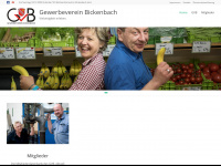 gewerbeverein-bickenbach.de Webseite Vorschau
