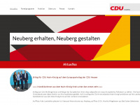 cdu-neuberg.de Webseite Vorschau