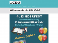 cdu-walluf.de Webseite Vorschau