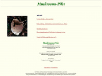 mushrooms-pilze.de Webseite Vorschau