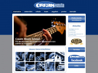 cream-music-school.de Webseite Vorschau
