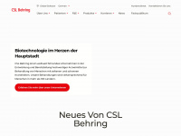 cslbehring.ch Webseite Vorschau