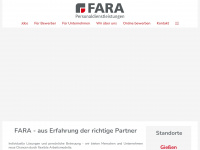 fara.de Webseite Vorschau