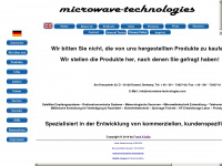 microwave-technologies.com Webseite Vorschau